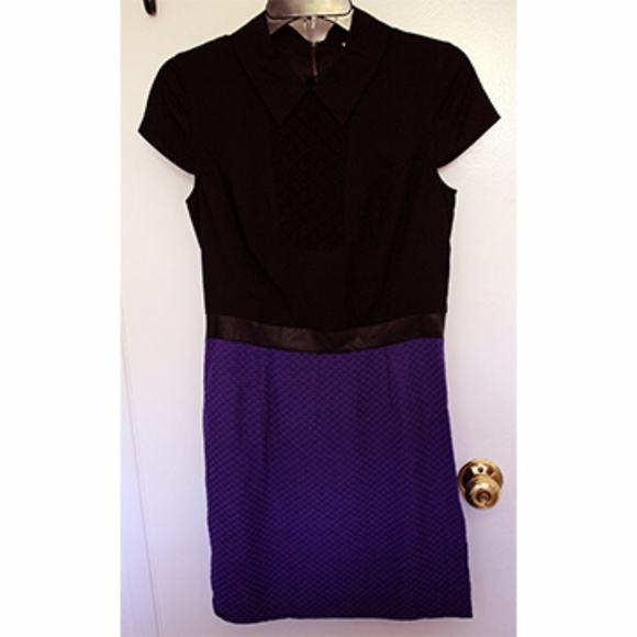 KENSIE purple black color block dress S / Small - Picture 1 of 3